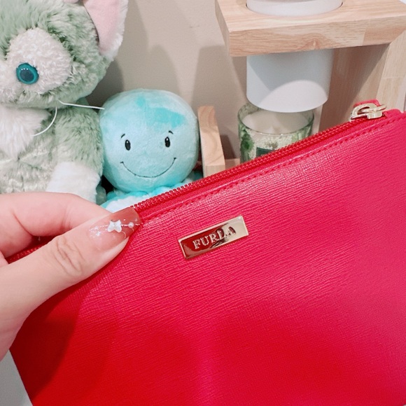 FURLA Leather Wristlet Clutch Pouch Bag/coin purse Bundle/NWT - Picture 2 of 10